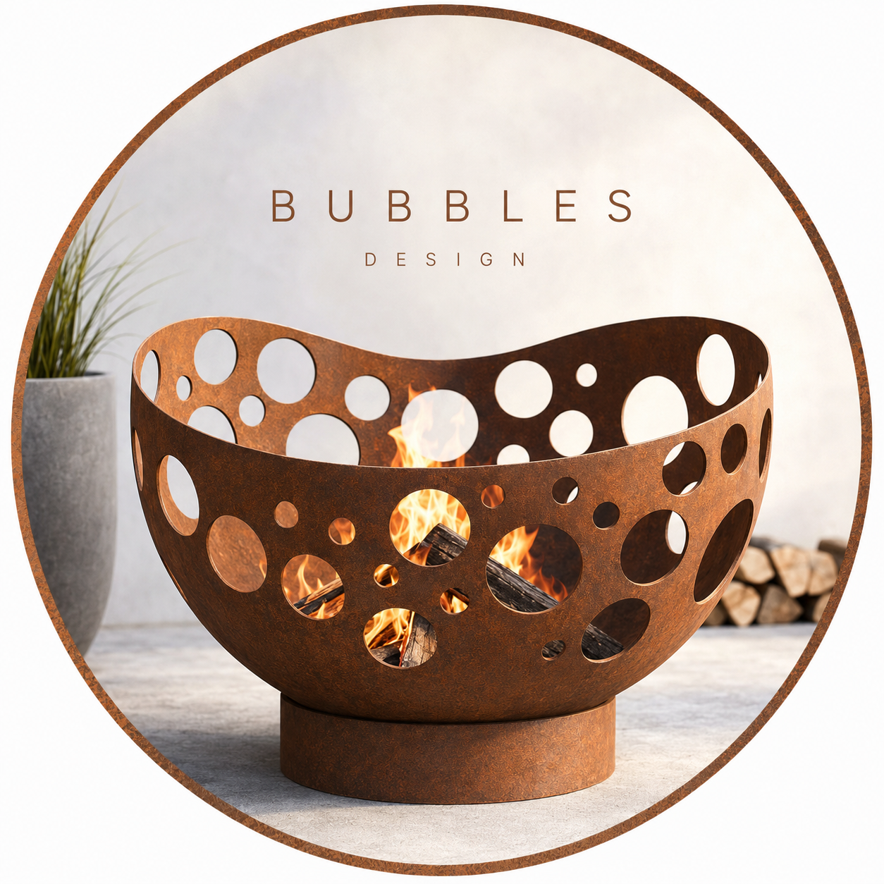 Cortenové ohniště BUBBLES Design